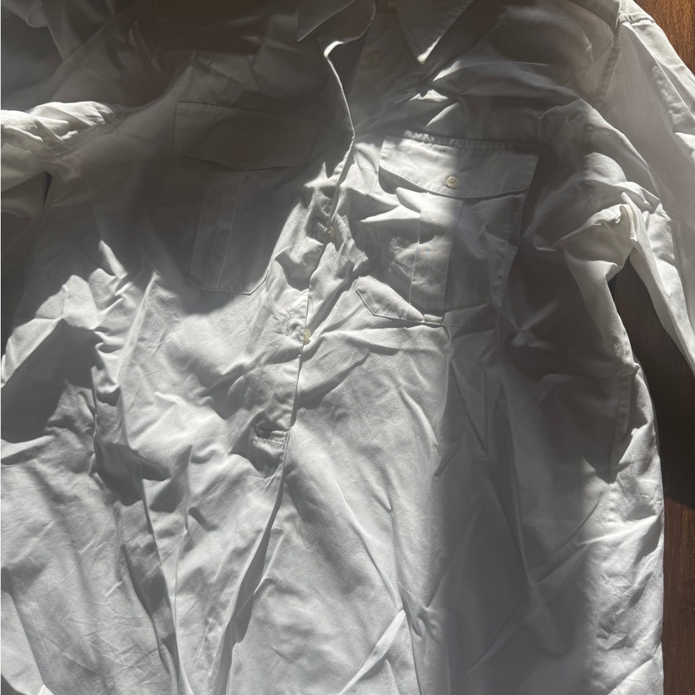 Classic White Button-Up Shirt- Ralph Lauren